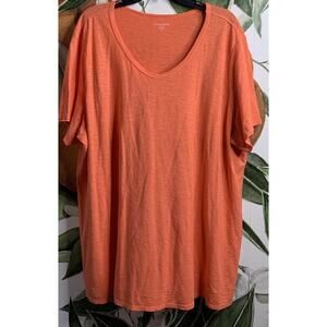 Eileen Fisher 3X Hemp Cotton Organic Linen Blend Short Sleeve Scoop Neck Shirt